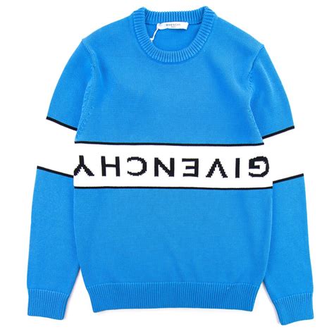 blue and white givenchy sweater|givenchy sweater clearance men.